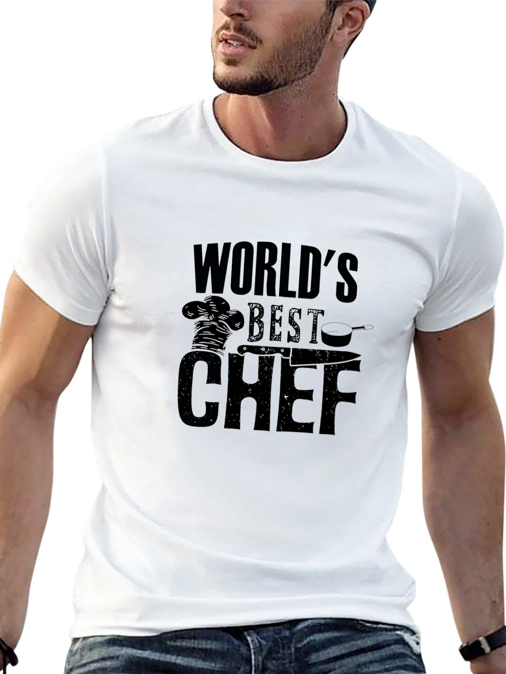 Worlds Best Chef Black Graphic T-Shirt