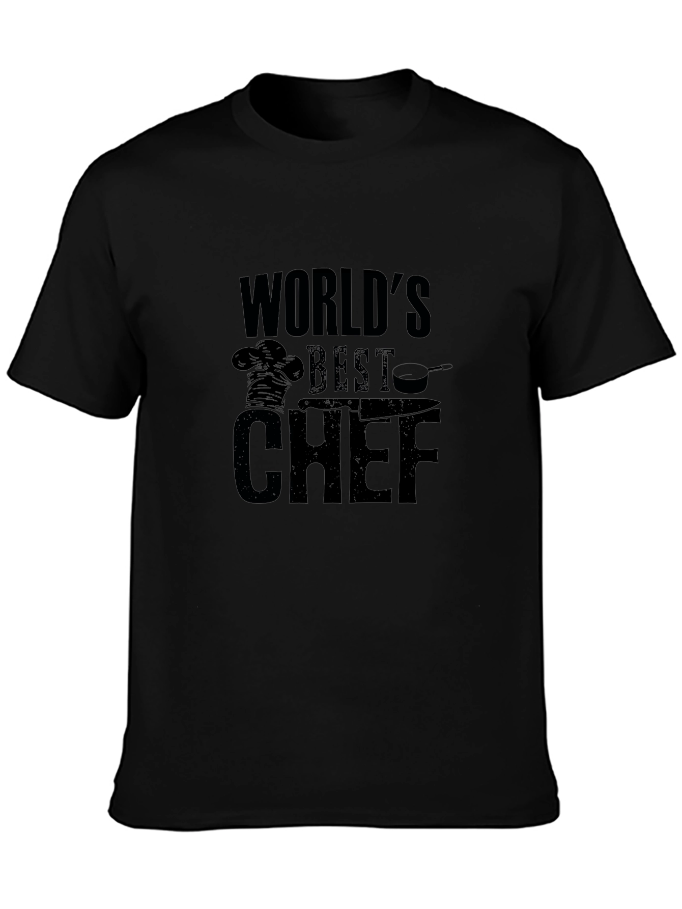 Worlds Best Chef Black Graphic T-Shirt