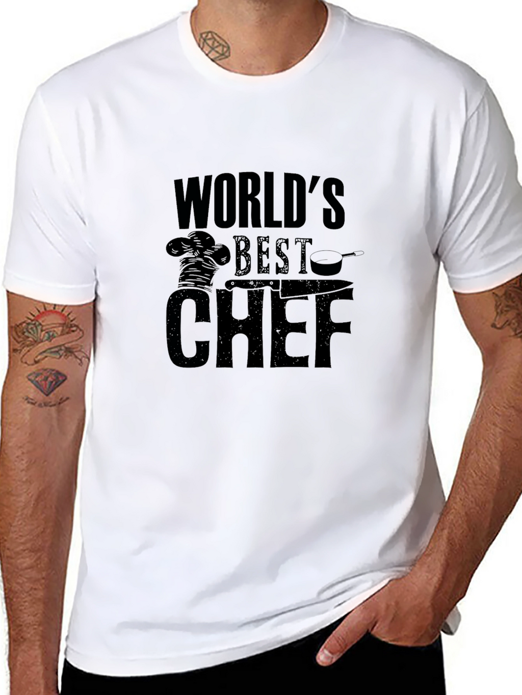 Worlds Best Chef Black Graphic T-Shirt