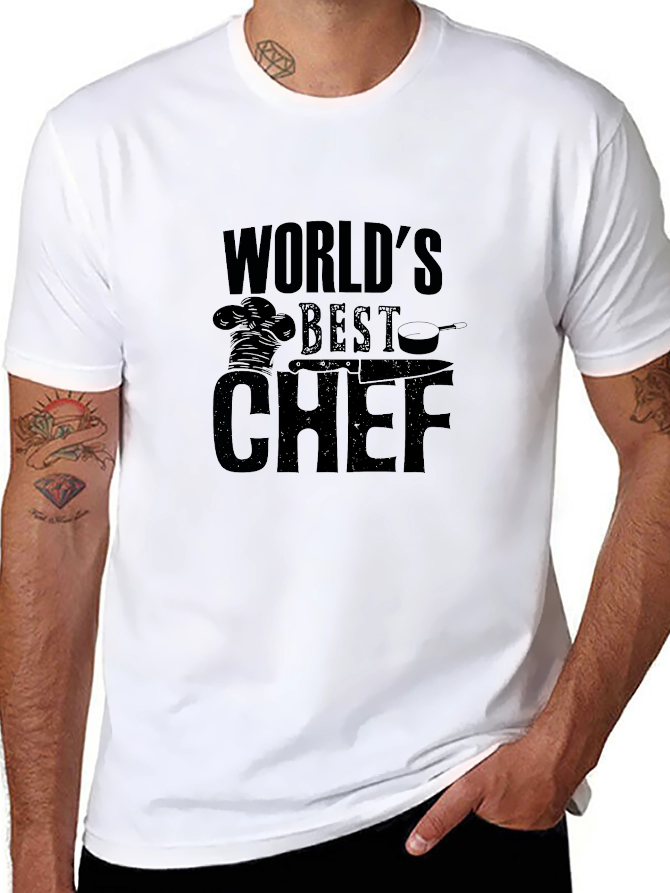Worlds Best Chef Black Graphic T-Shirt