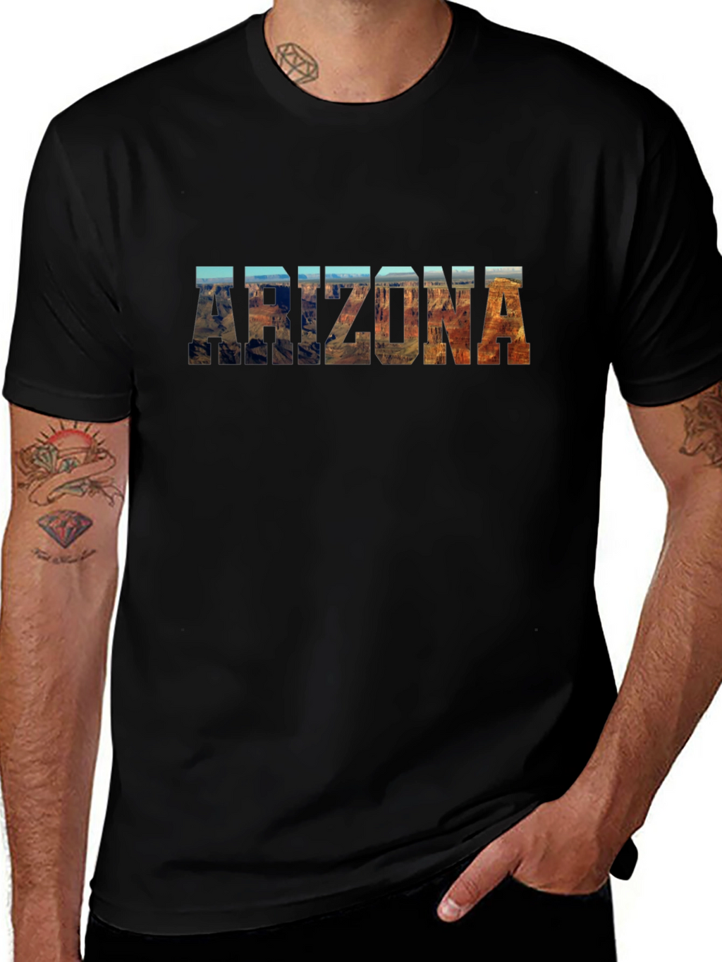 Arizona Scenic Graphic T-Shirt - Black