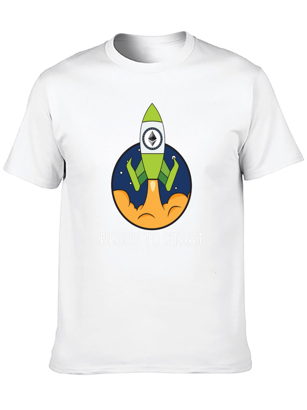 Ethereum Rocket Black T-Shirt - Ready to Start!