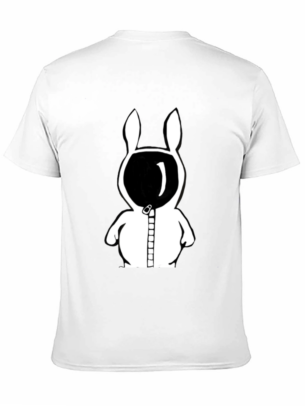 Rabbit Astronaut Graphic Tee - Black Cotton Blend