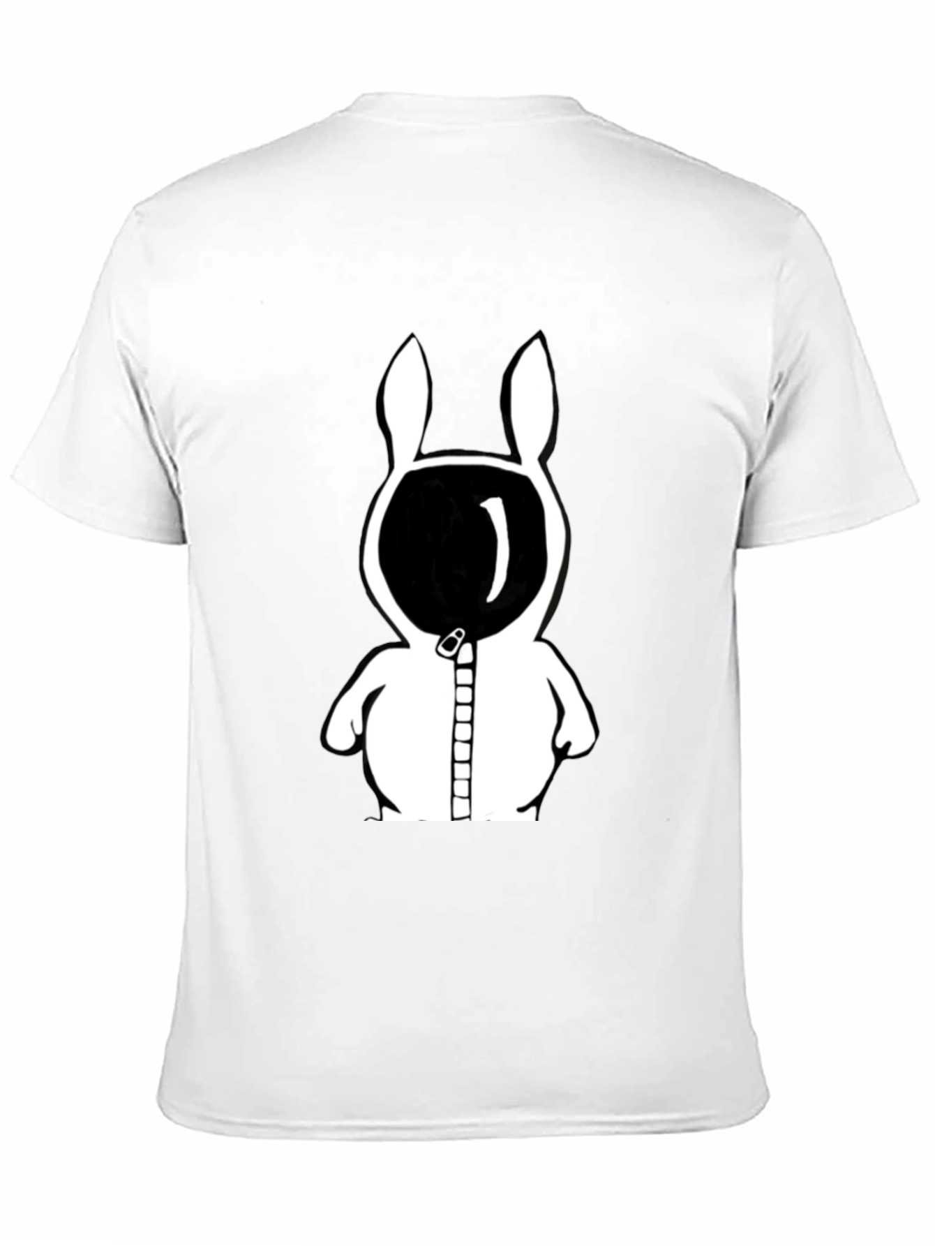 Rabbit Astronaut Graphic Tee - Black Cotton Blend