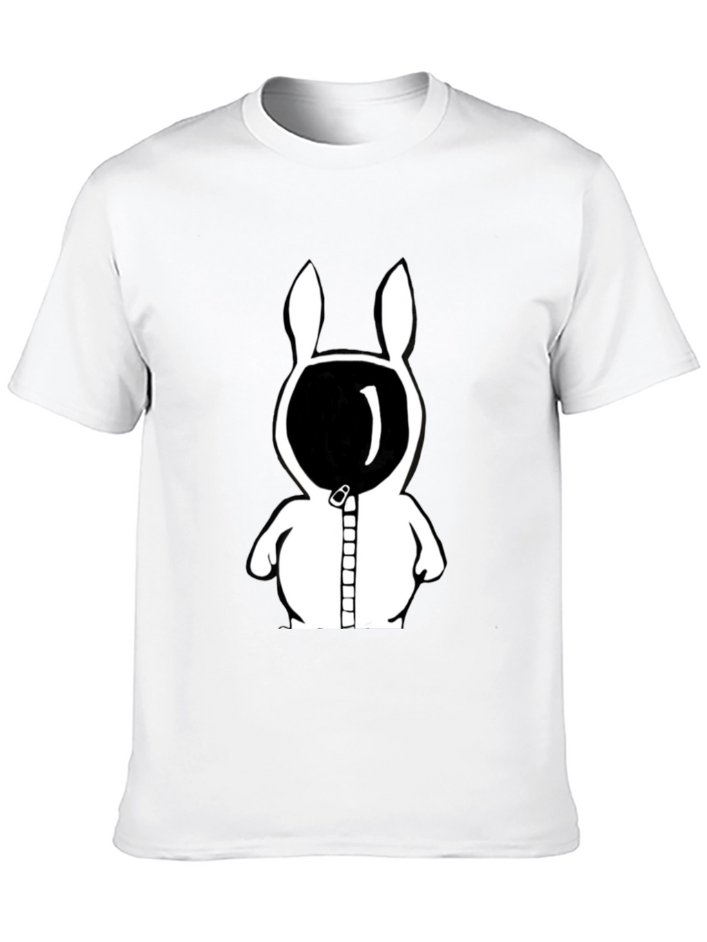 Rabbit Astronaut Graphic Tee - Black Cotton Blend