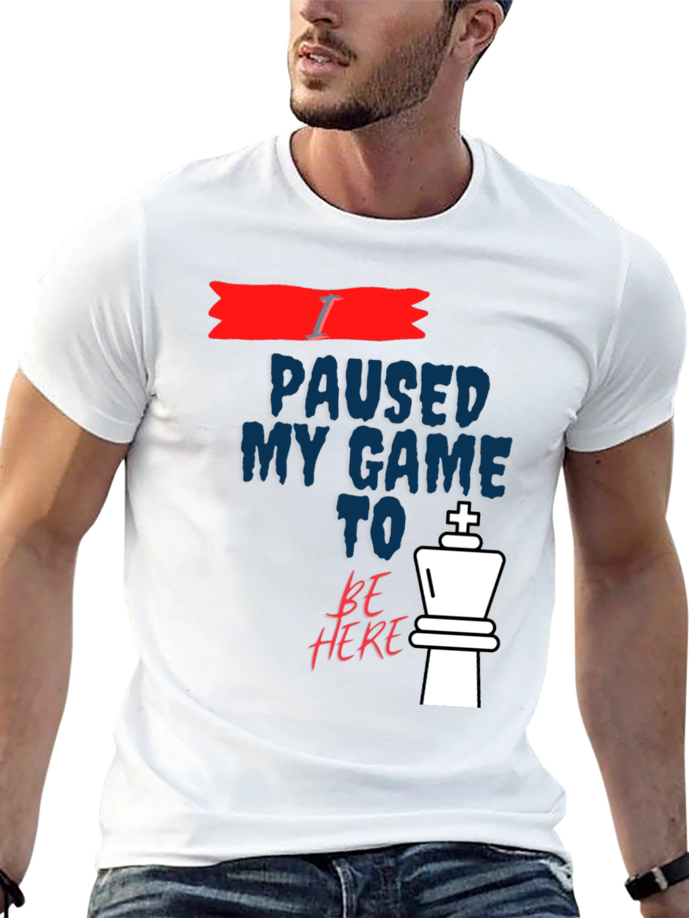 I Paused My Game Chess King Graphic T-Shirt