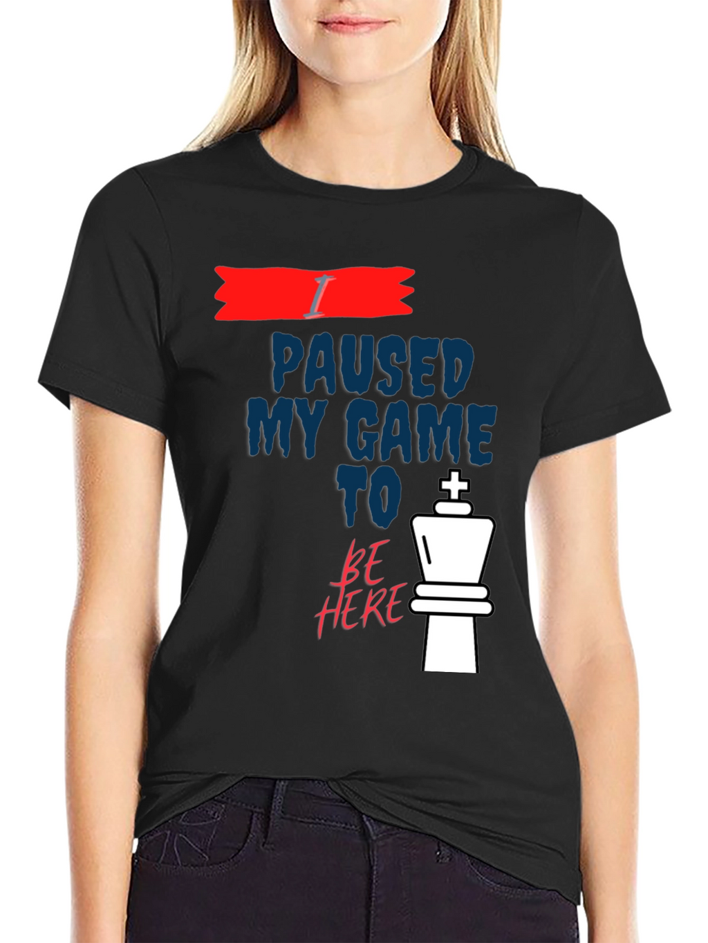 I Paused My Game Chess King Graphic T-Shirt