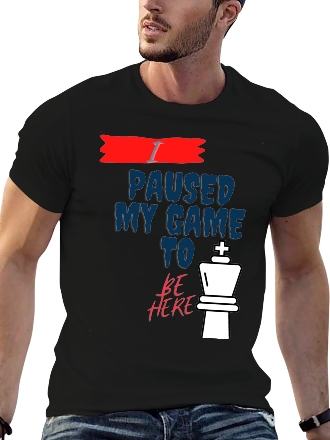 I Paused My Game Chess King Graphic T-Shirt
