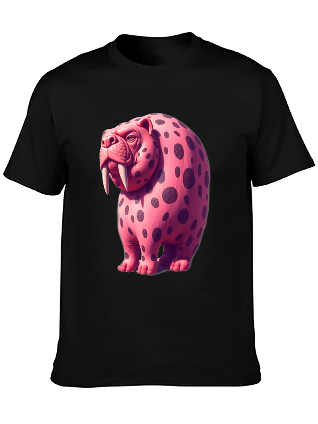 Pink Spotted Walrus Graphic Tee