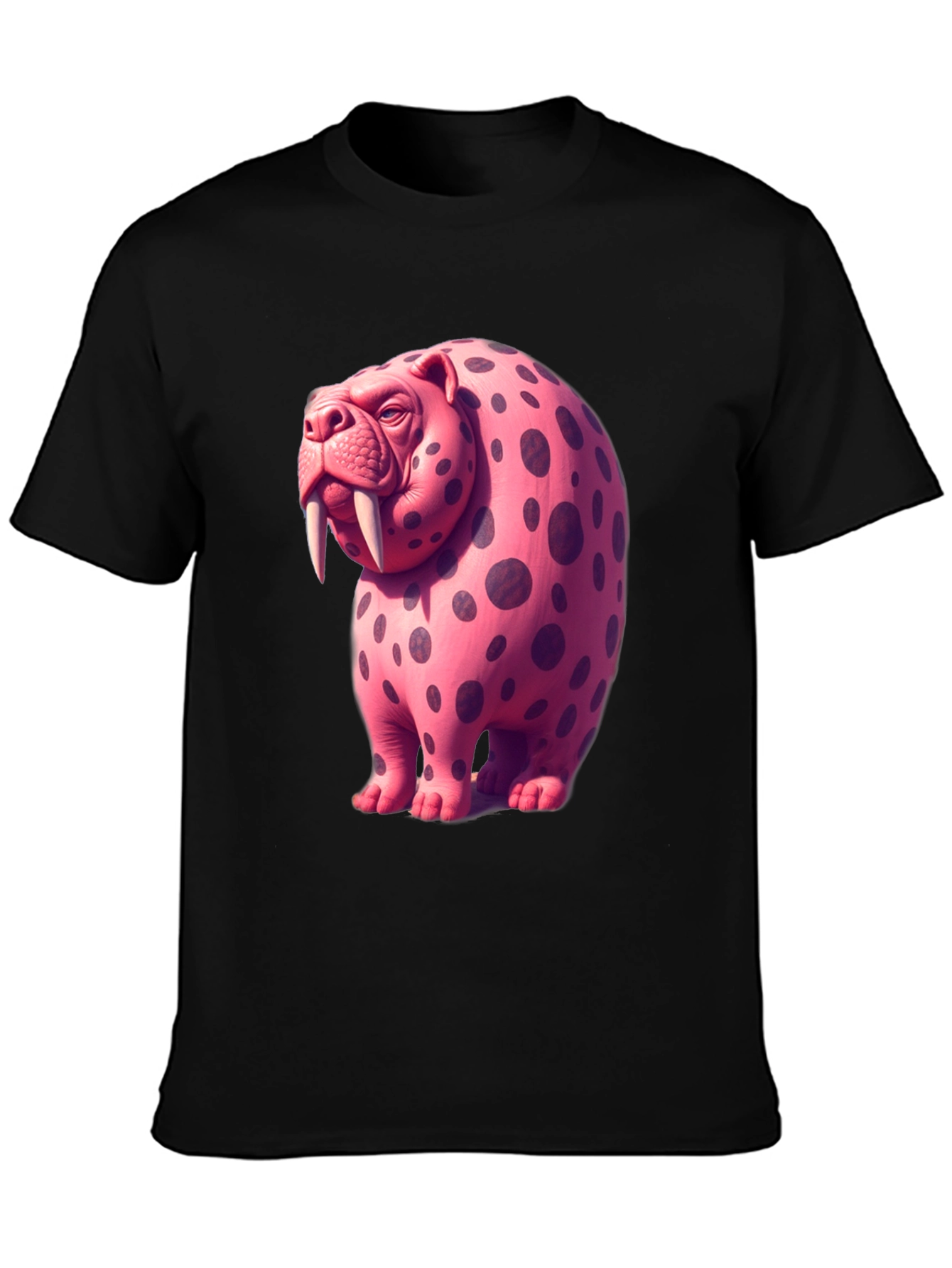 Pink Spotted Walrus Graphic Tee