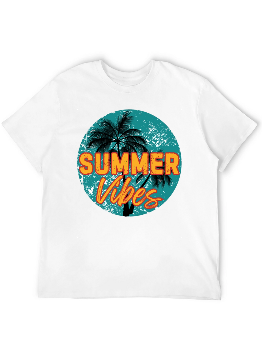 Summer Vibes Graphic Tee - Mens Black T-Shirt
