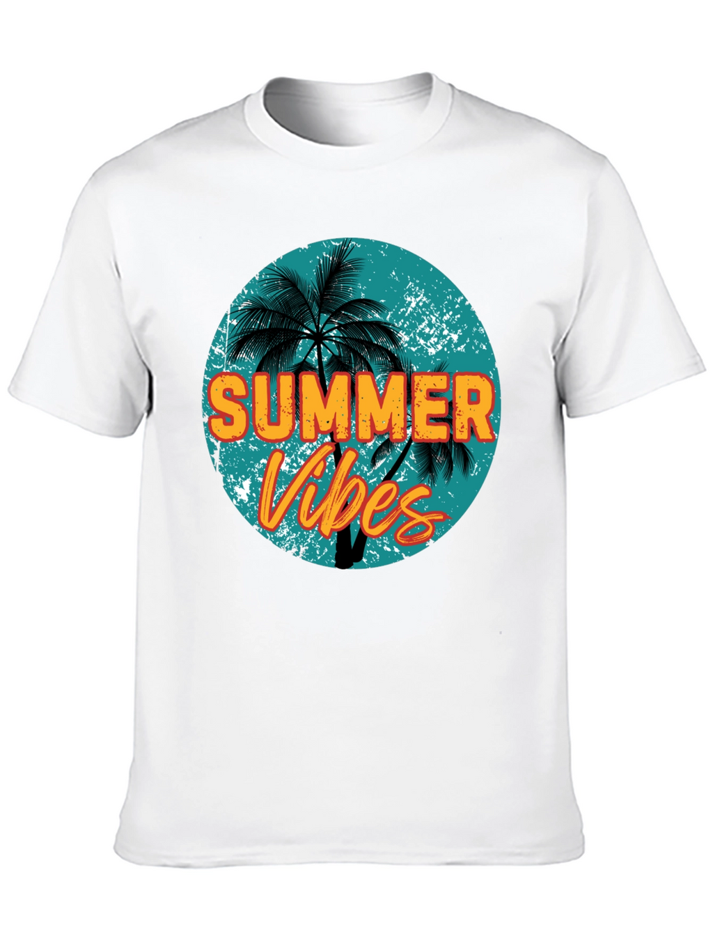 Summer Vibes Graphic Tee - Mens Black T-Shirt