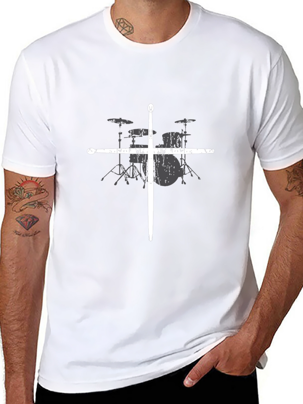 Drum Kit & Sticks Graphic Tee