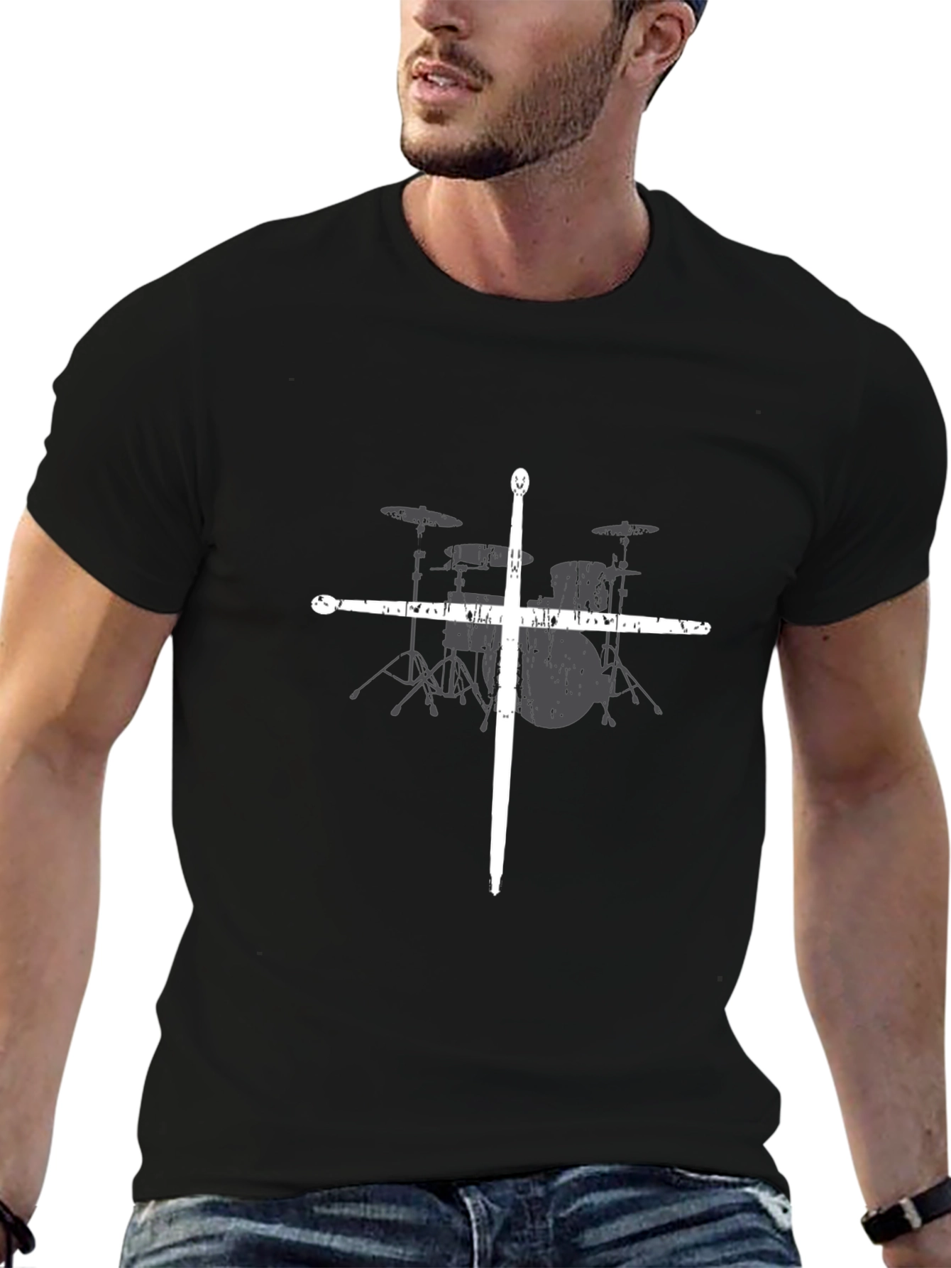 Drum Kit & Sticks Graphic Tee