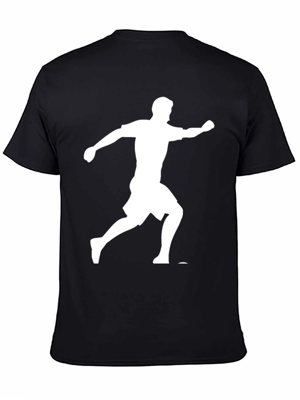 Running Man Graphic Tee - Black Cotton Blend Shirt