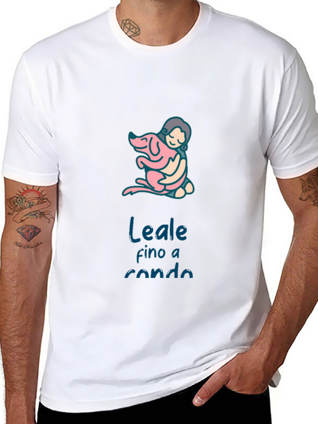 Dog Lover Graphic Tee - Leale fino a rondo