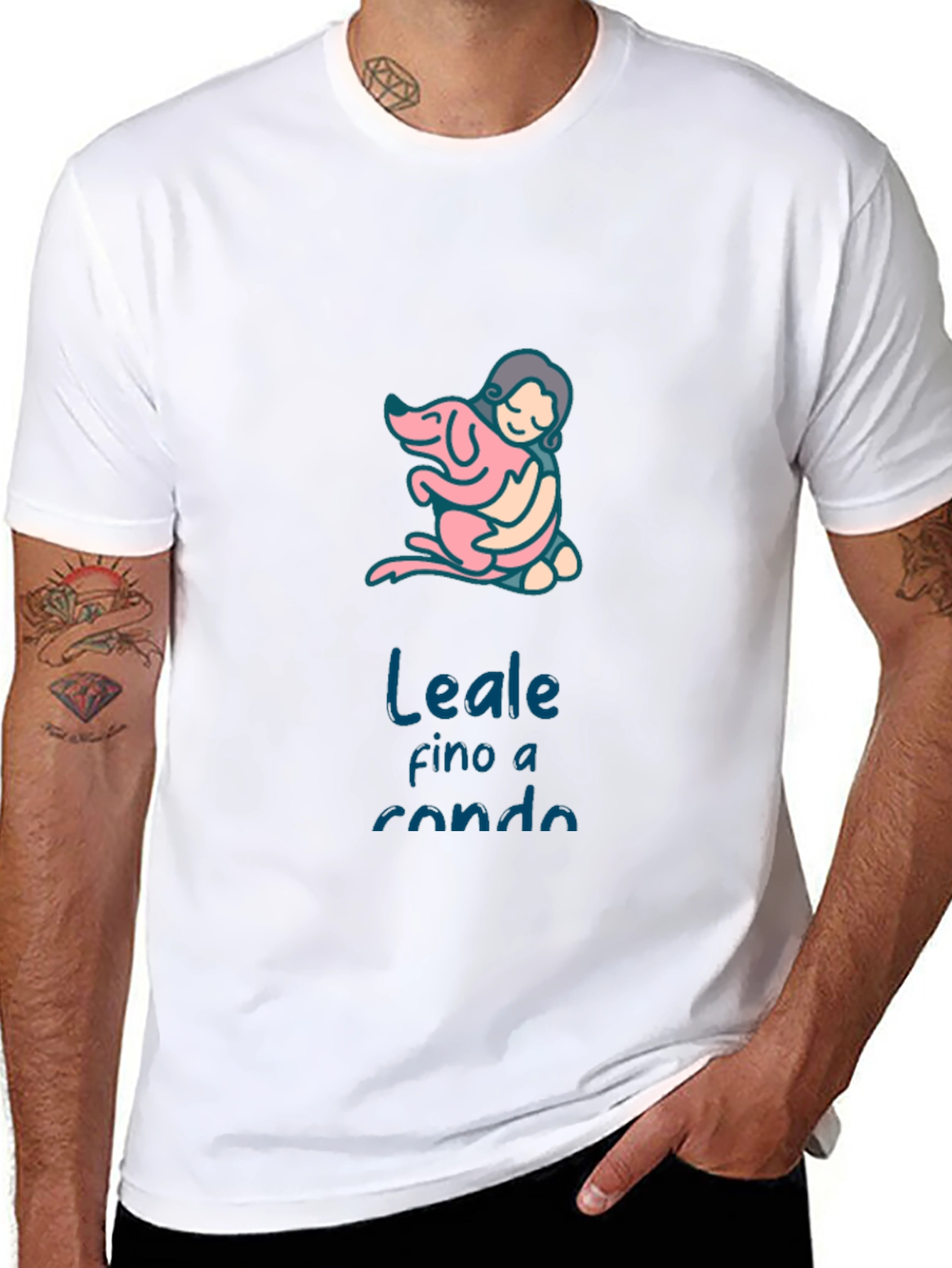Dog Lover Graphic Tee - Leale fino a rondo