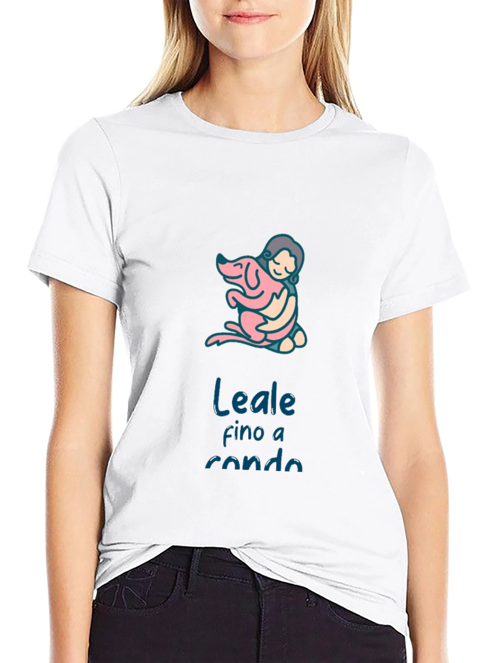 Dog Lover Graphic Tee - Leale fino a rondo
