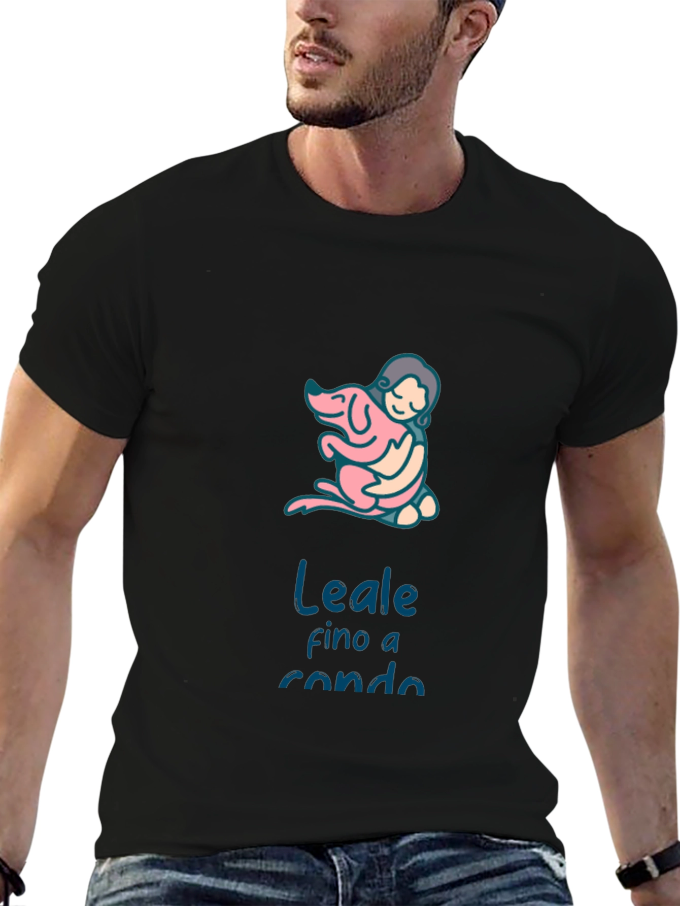 Dog Lover Graphic Tee - Leale fino a rondo