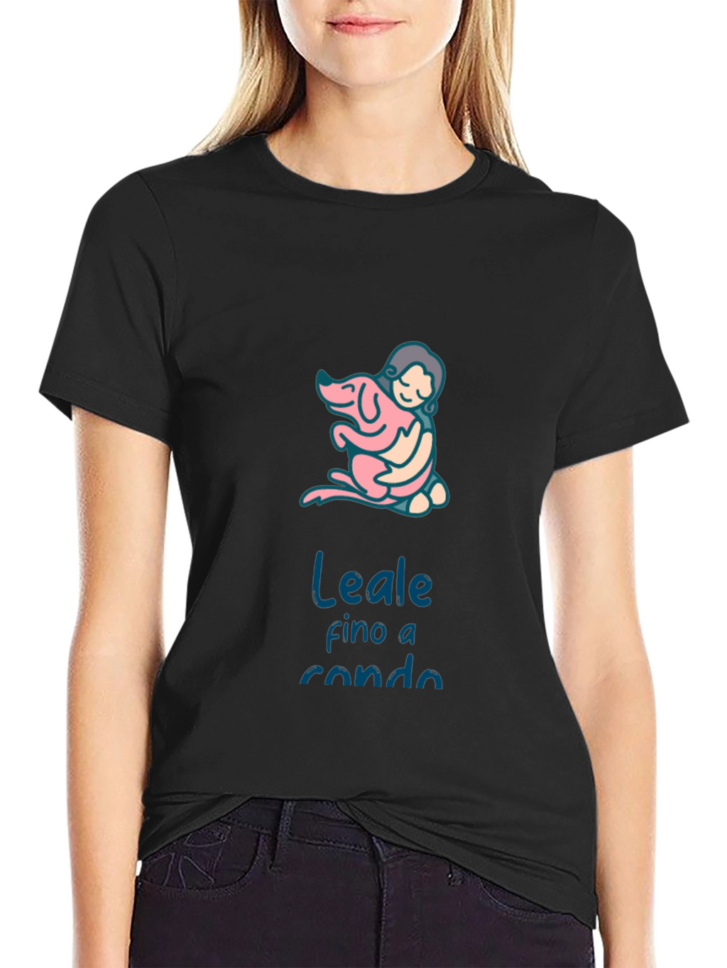 Dog Lover Graphic Tee - Leale fino a rondo