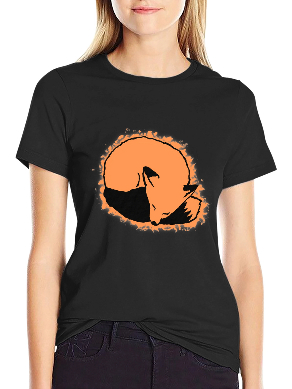 Fox Silhouette Graphic Tee - Black
