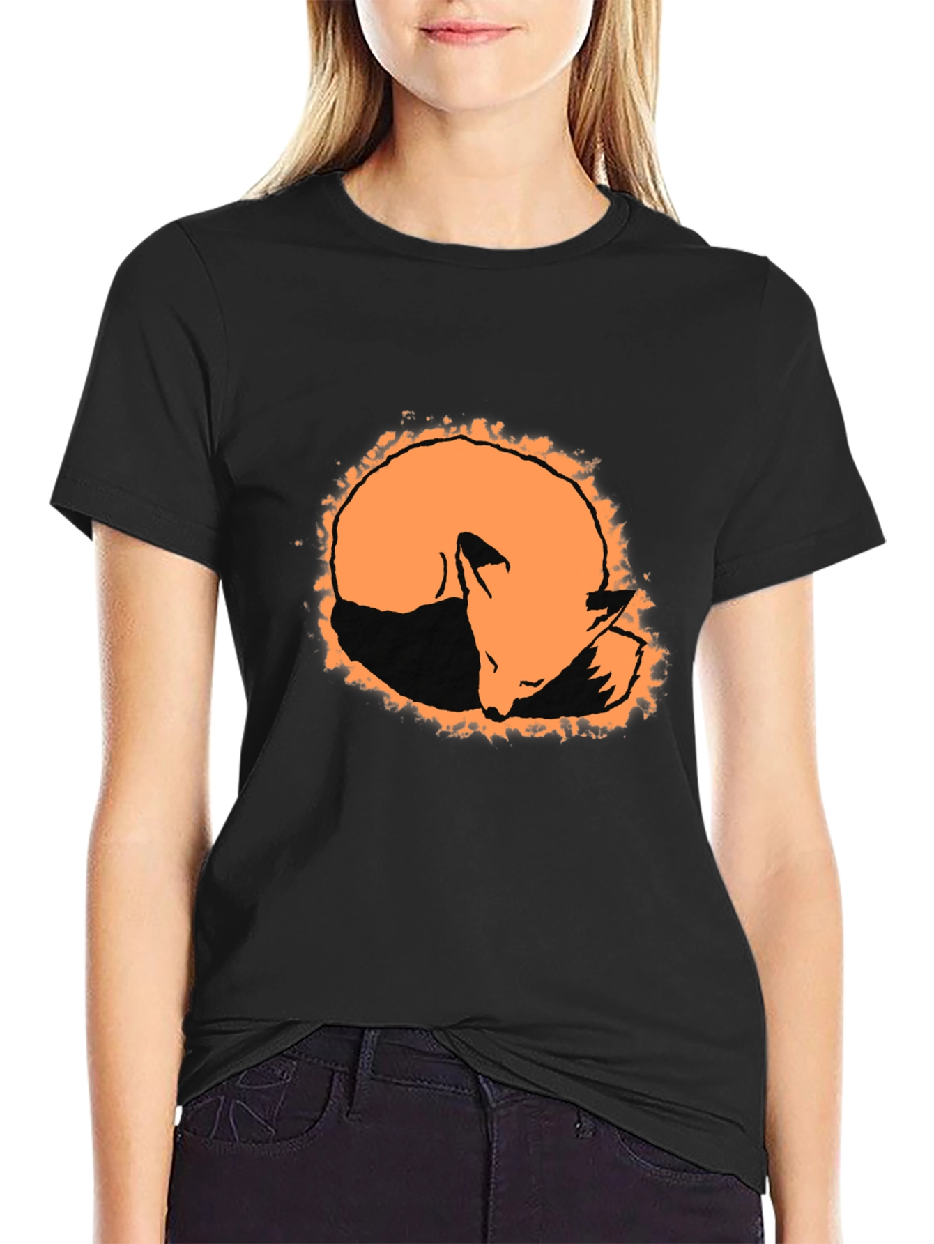 Fox Silhouette Graphic Tee - Black