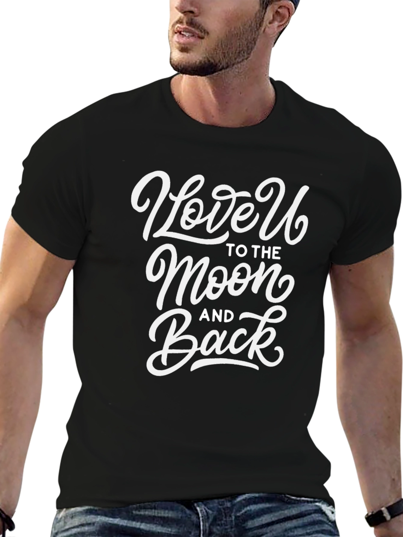Love You to the Moon and Back Black Tee