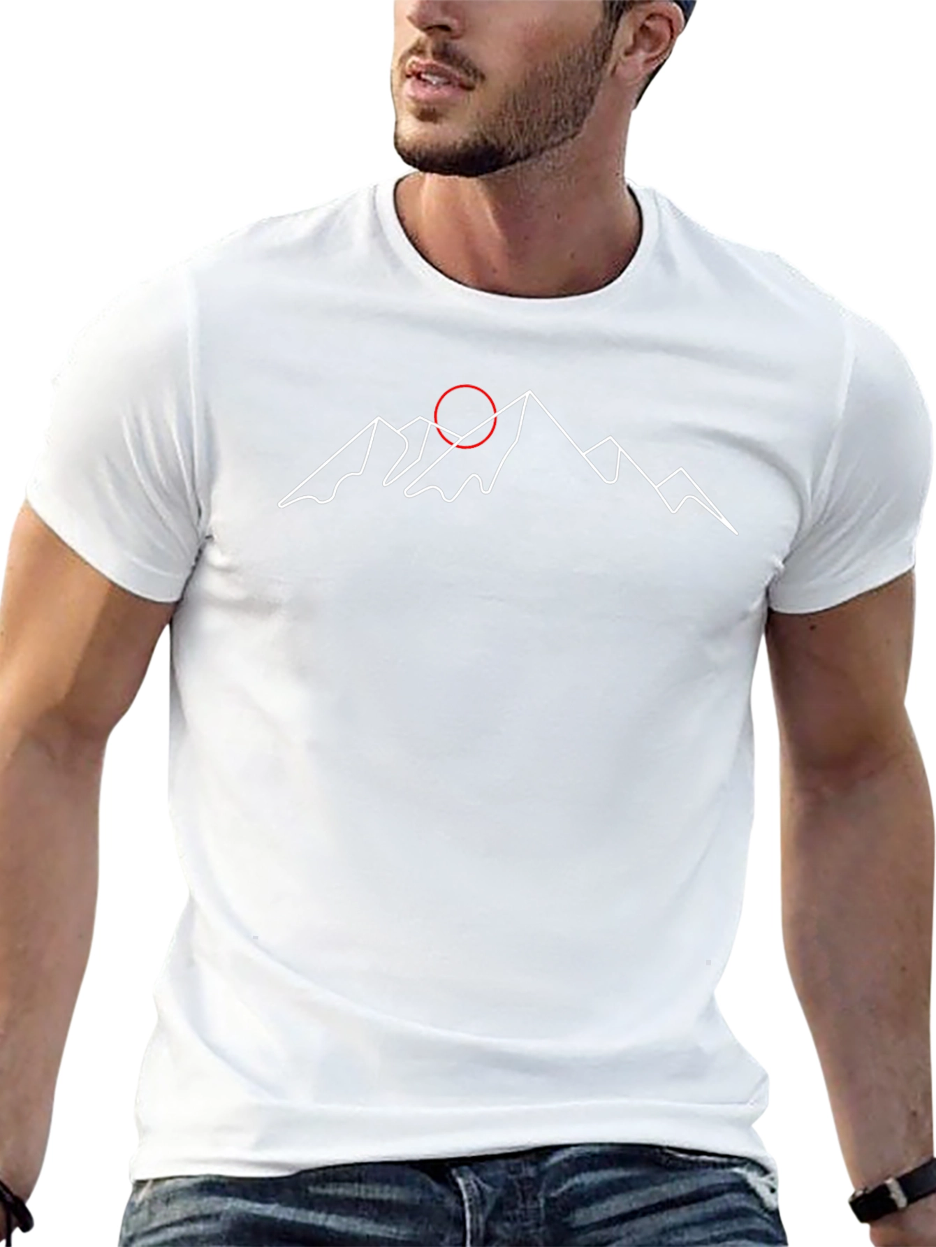Mountain Peak Graphic Tee - Modern Minimalist Design