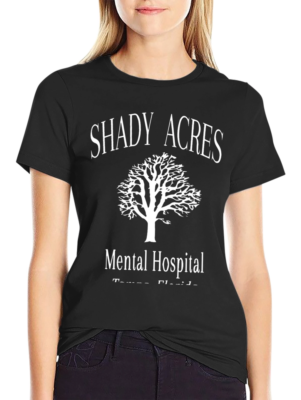 Shady Acres Mental Hospital Black T-Shirt