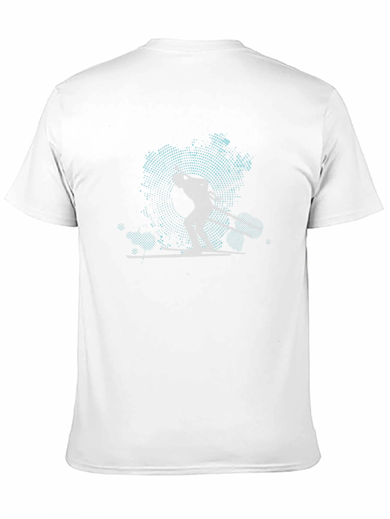 Skier Silhouette Graphic Tee - Black