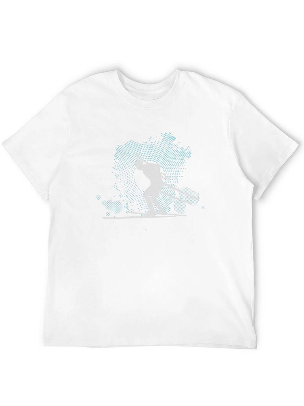 Skier Silhouette Graphic Tee - Black