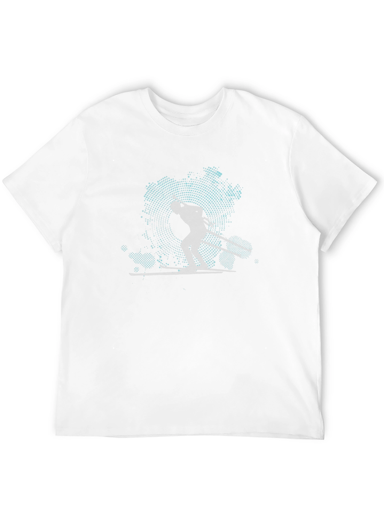 Skier Silhouette Graphic Tee - Black
