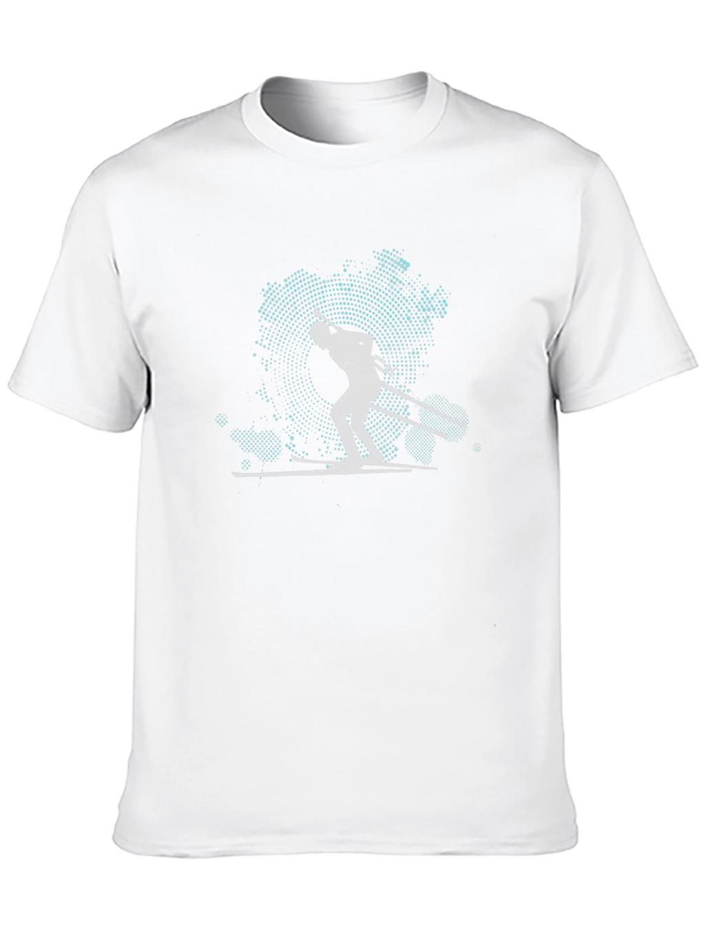 Skier Silhouette Graphic Tee - Black