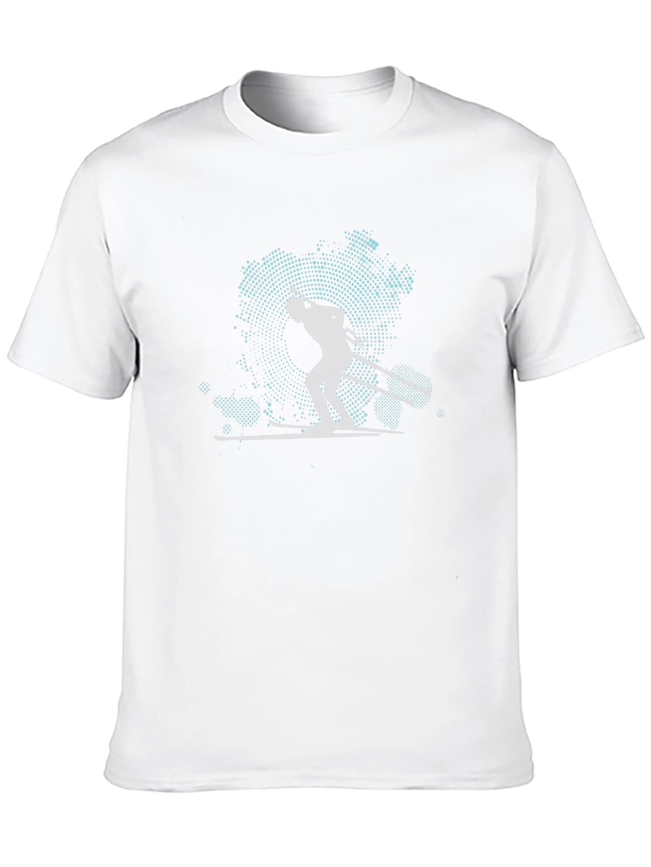 Skier Silhouette Graphic Tee - Black