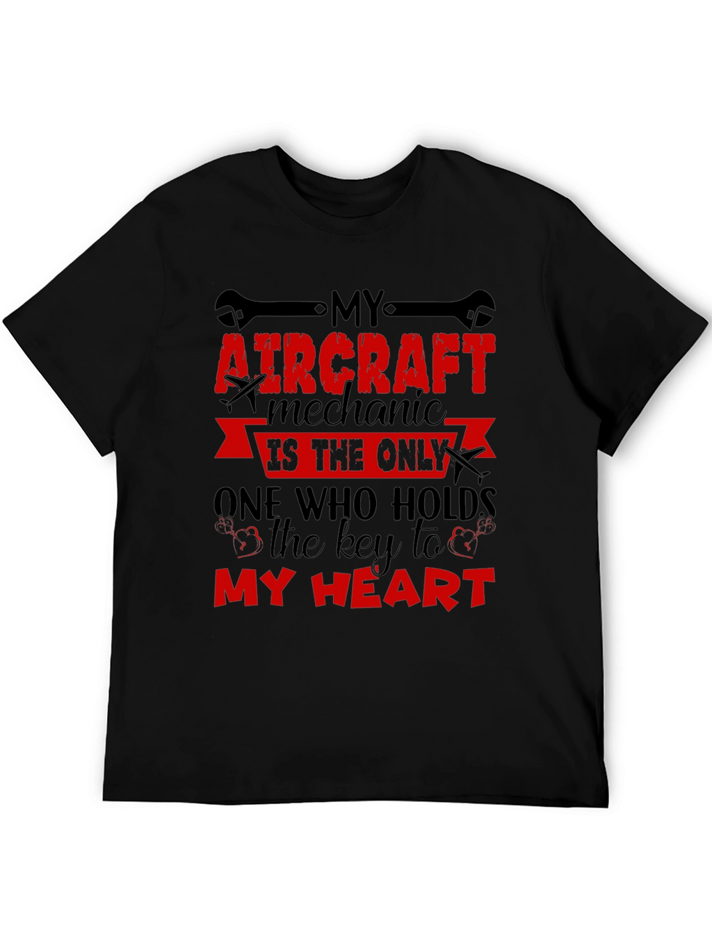 Aircraft Mechanic Heart T-Shirt - Aviation Gift