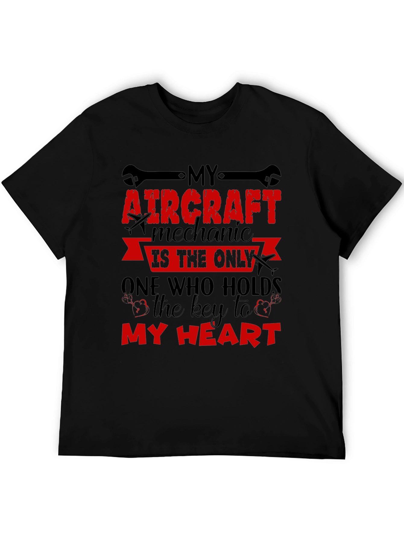 Aircraft Mechanic Heart T-Shirt - Aviation Gift