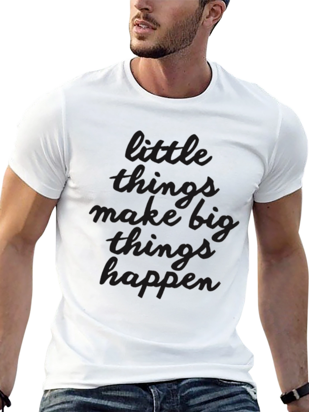 Mens Little Things Short Sleeve Crew Neck T-Shirt