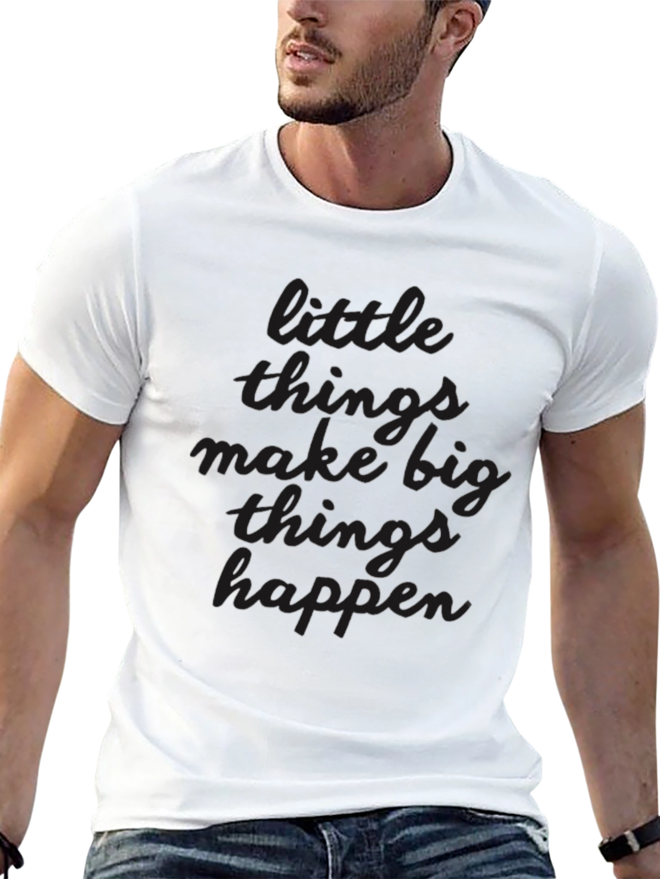 Mens Little Things Short Sleeve Crew Neck T-Shirt