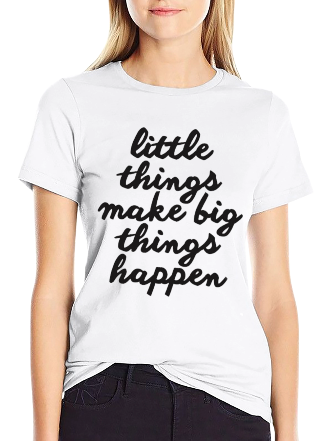 Mens Little Things Short Sleeve Crew Neck T-Shirt