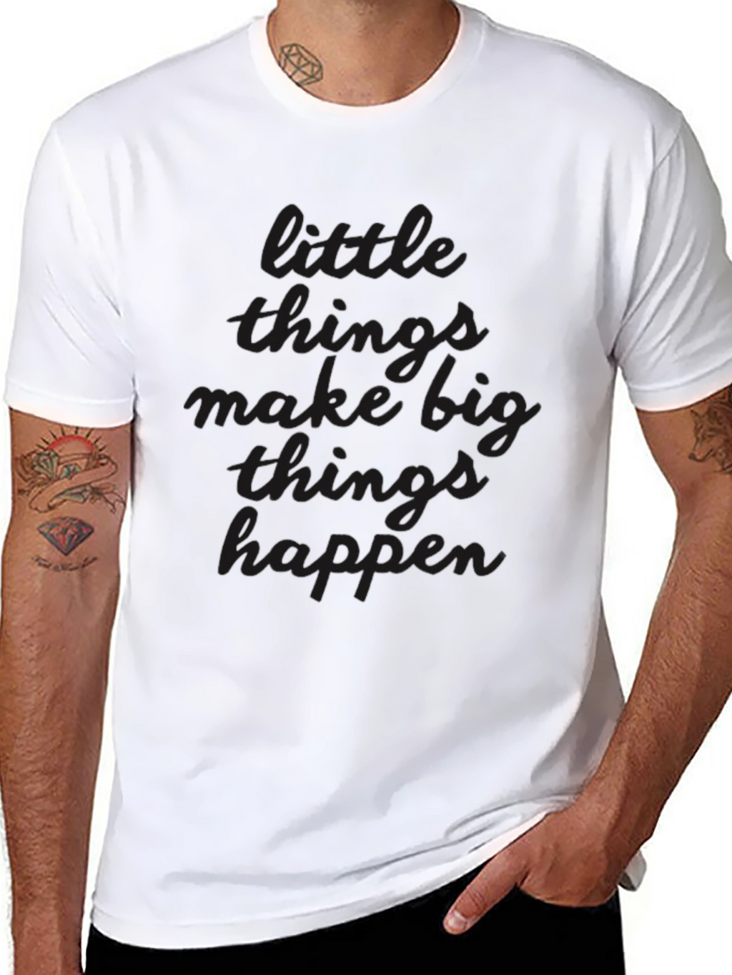 Mens Little Things Short Sleeve Crew Neck T-Shirt