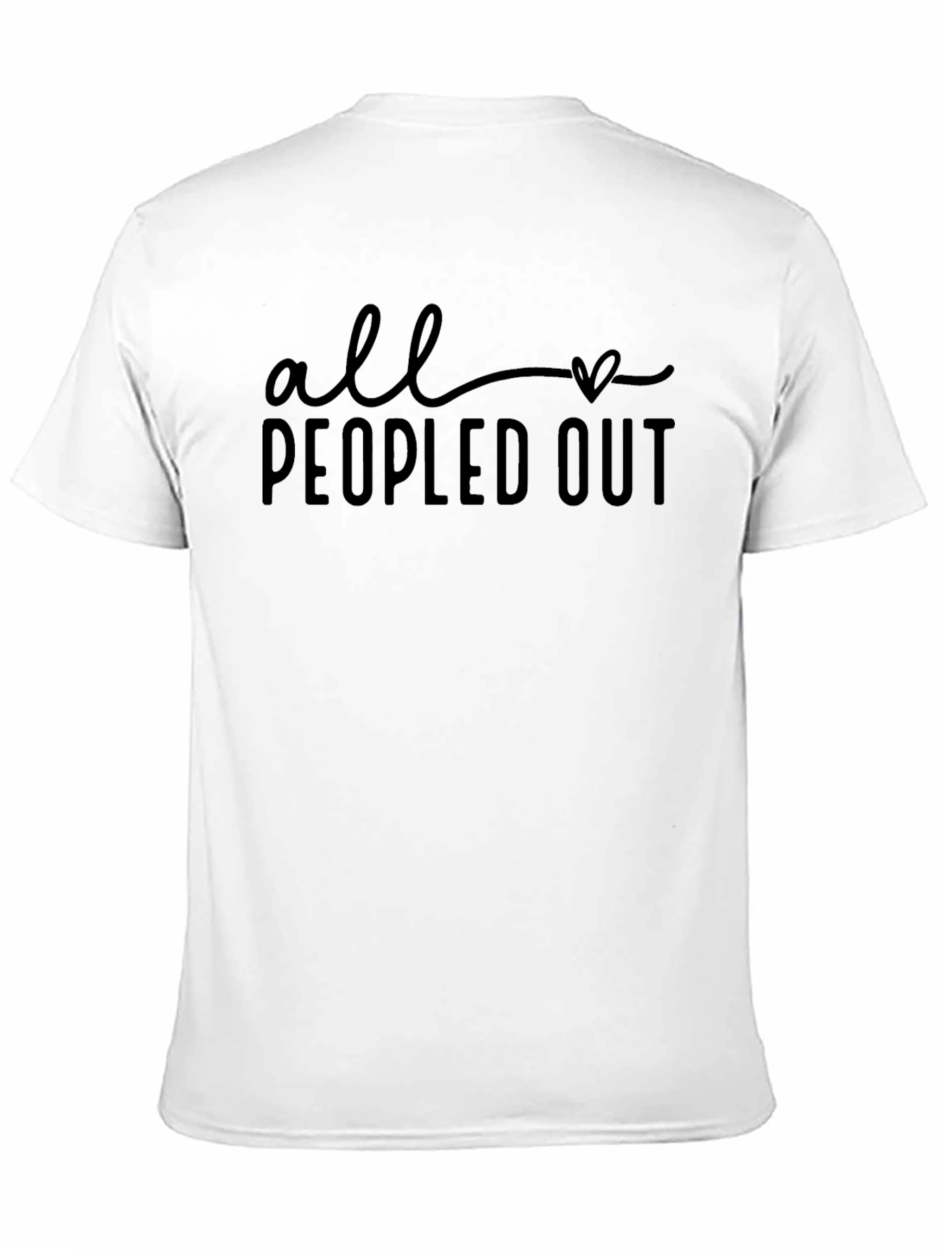 All Peopled Out Black Graphic T-Shirt