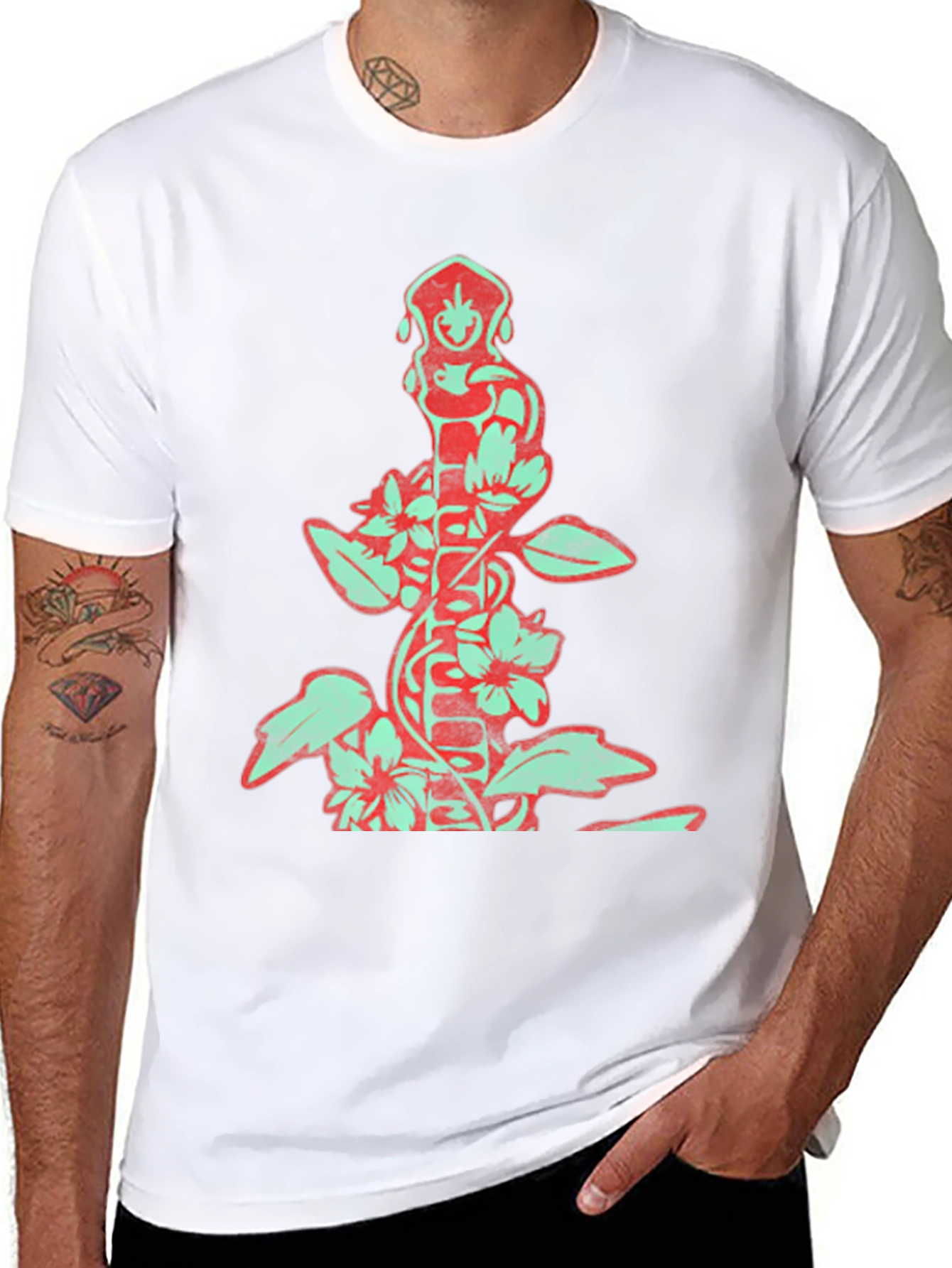 Floral God Graphic Black T-Shirt