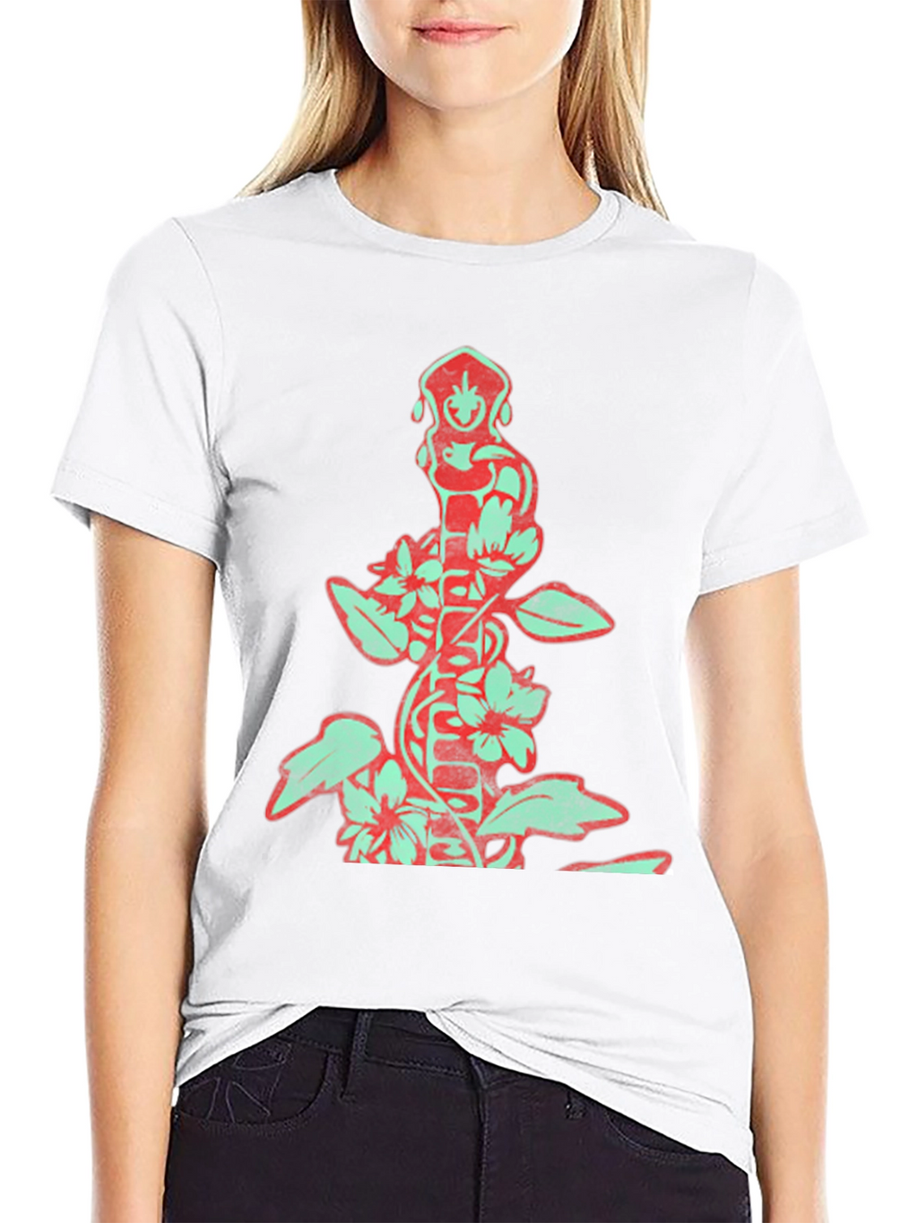 Floral God Graphic Black T-Shirt