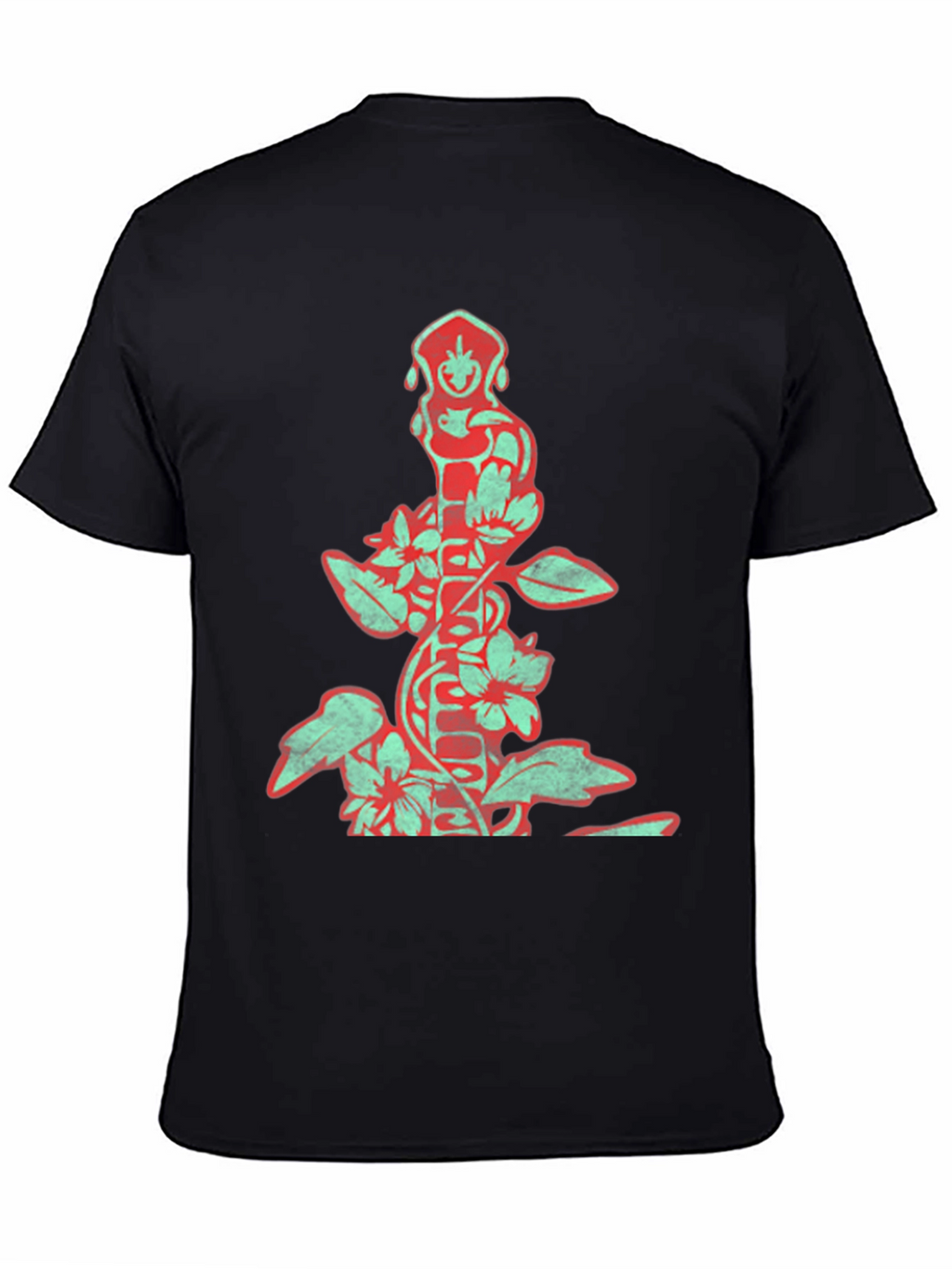 Floral God Graphic Black T-Shirt