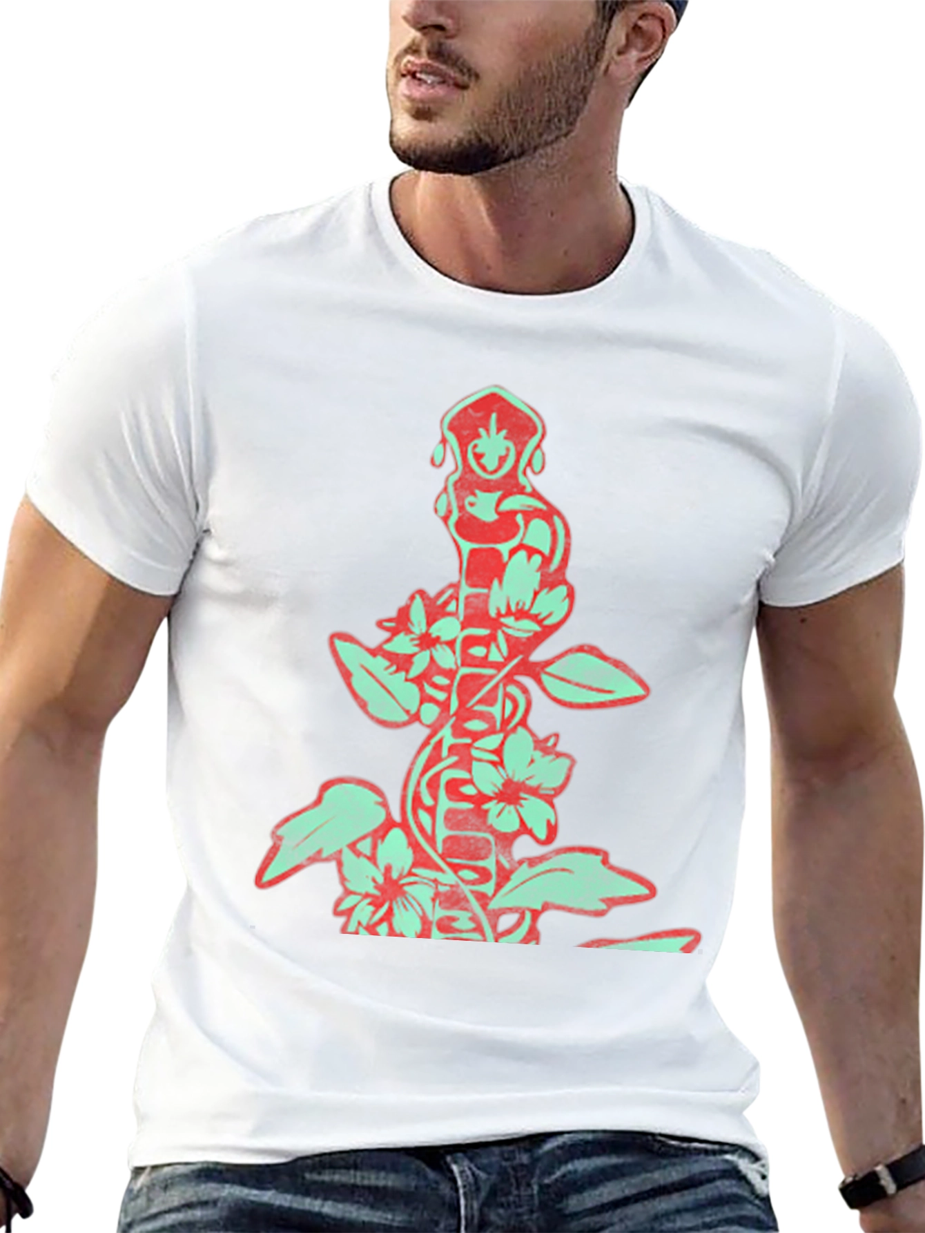 Floral God Graphic Black T-Shirt