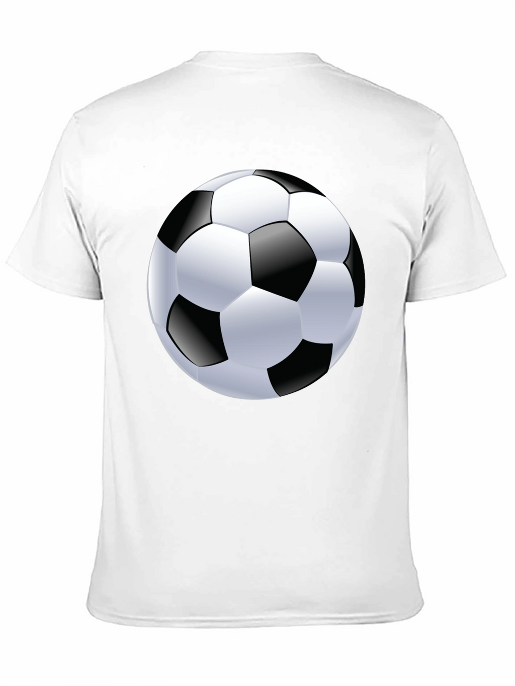 Soccer Ball Graphic Tee - Black Cotton T-Shirt