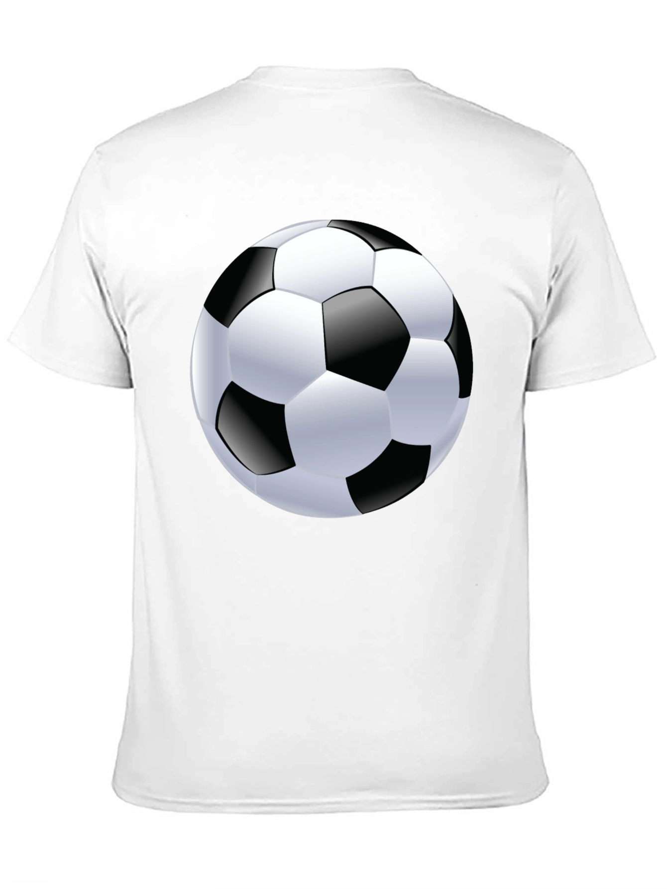 Soccer Ball Graphic Tee - Black Cotton T-Shirt