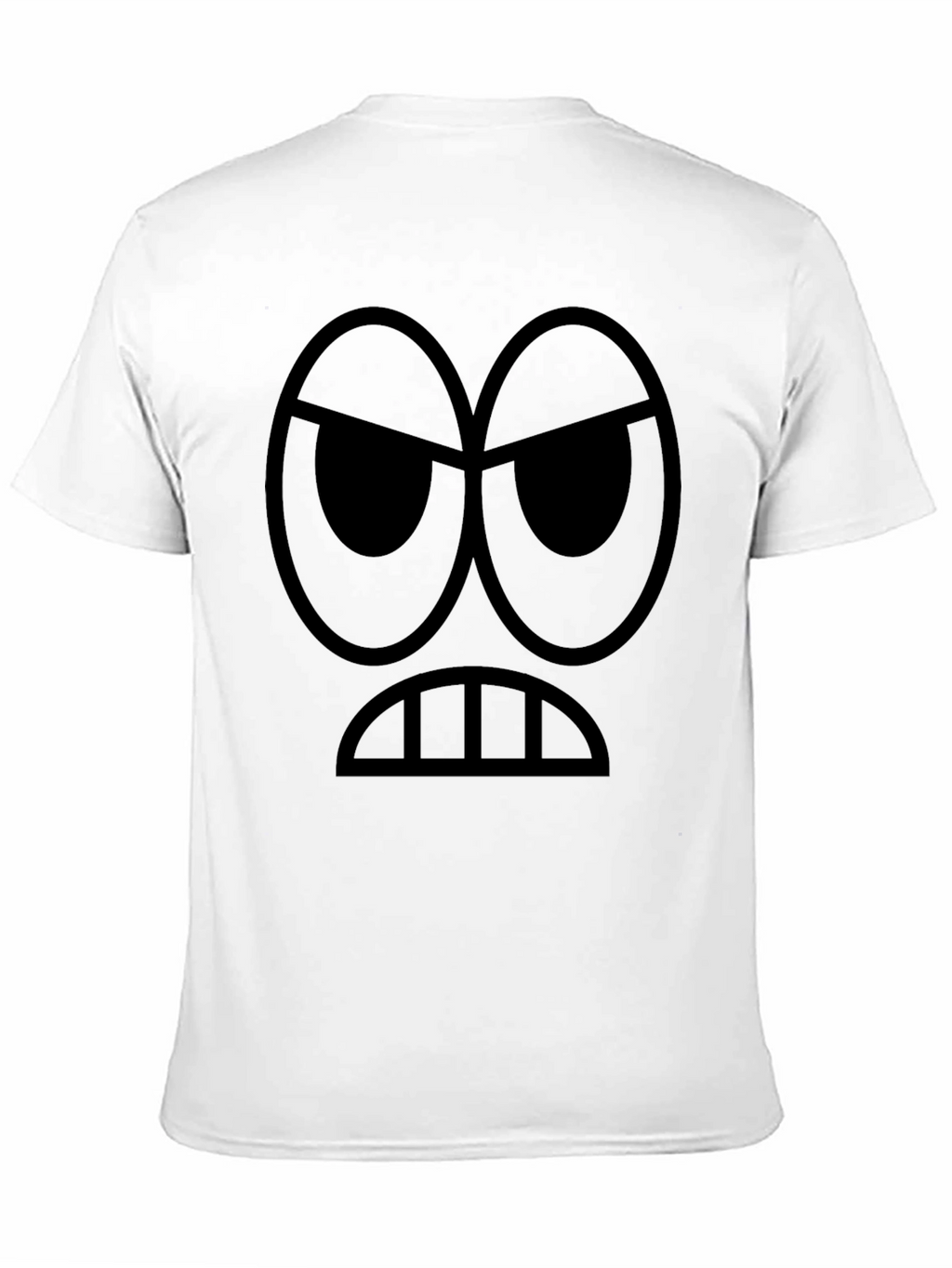 Grumpy Face Graphic Black T-Shirt - Express Yourself!