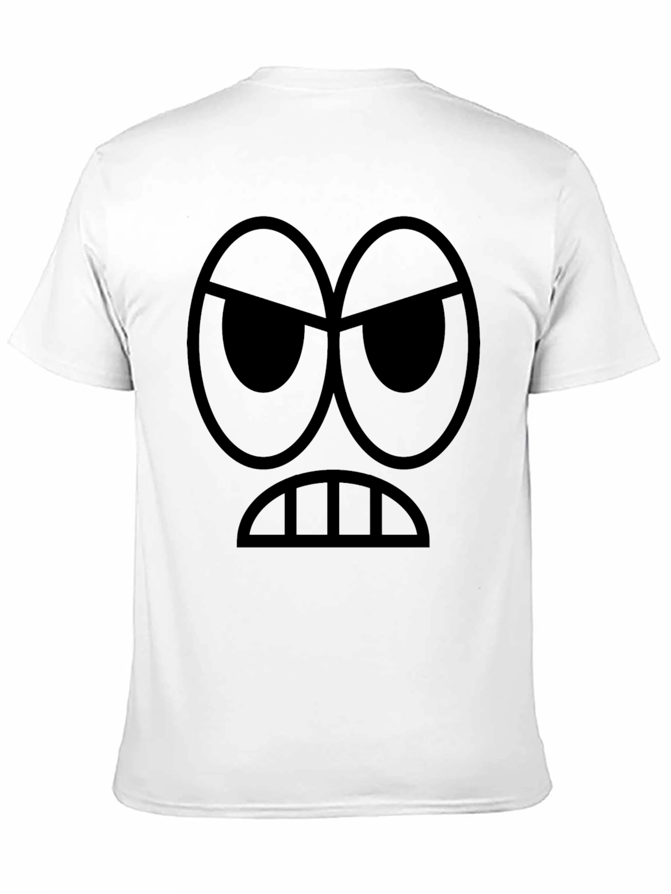 Grumpy Face Graphic Black T-Shirt - Express Yourself!