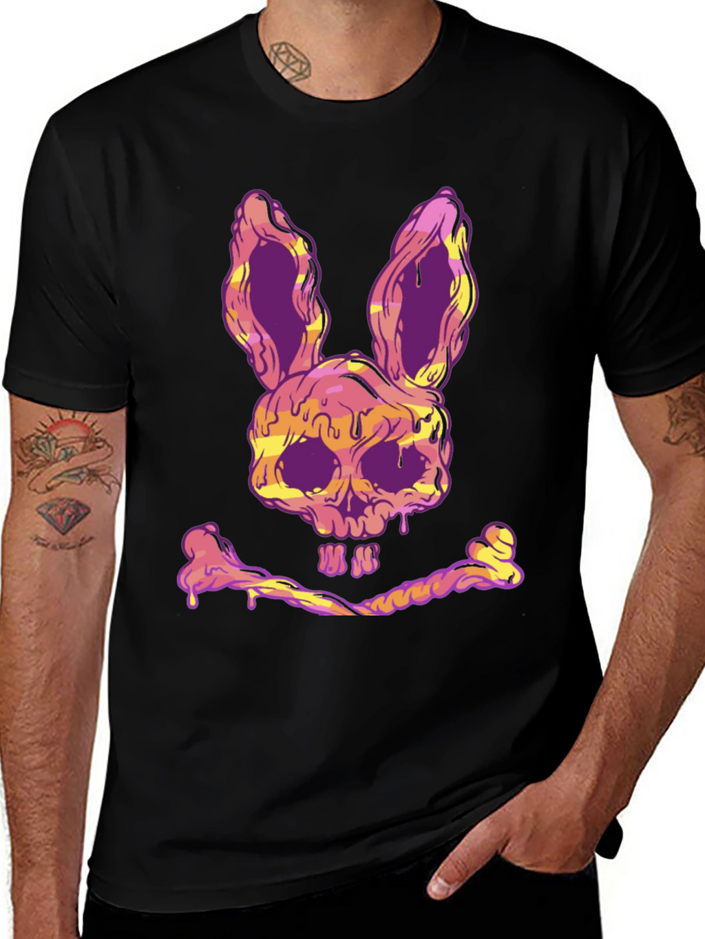 Skull Bunny T-Shirt - Edgy Graphic Tee